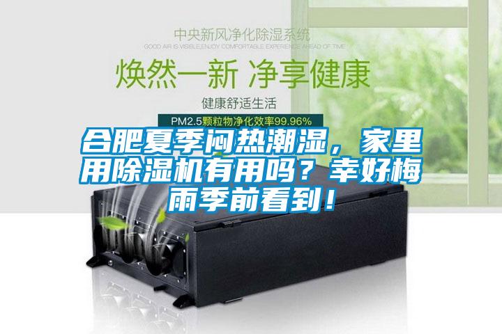 合肥夏季悶熱潮濕，家里用除濕機有用嗎？幸好梅雨季前看到！