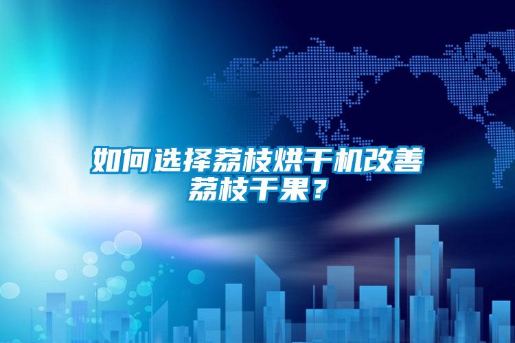 如何選擇荔枝烘干機改善荔枝干果？