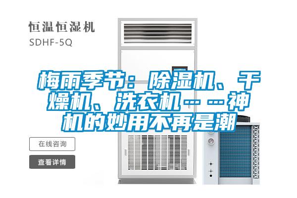 梅雨季節(jié)：除濕機、干燥機、洗衣機……神機的妙用不再是潮