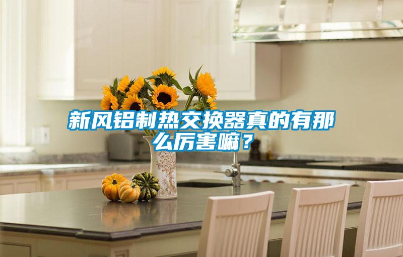 新風(fēng)鋁制熱交換器真的有那么厲害嘛？