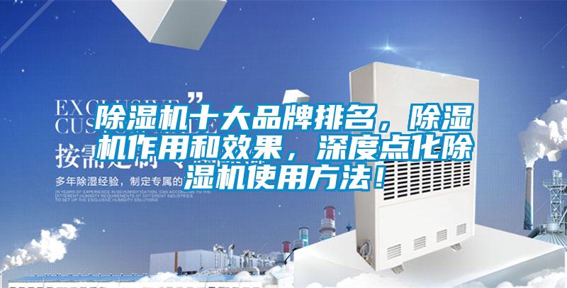 除濕機(jī)十大品牌排名，除濕機(jī)作用和效果，深度點(diǎn)化除濕機(jī)使用方法！