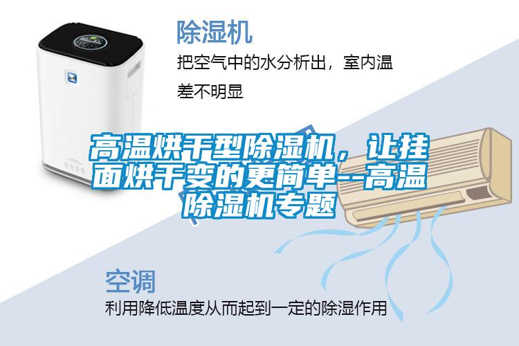 高溫烘干型除濕機(jī)，讓掛面烘干變的更簡單--高溫除濕機(jī)專題