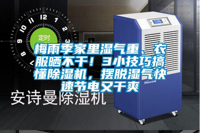 梅雨季家里濕氣重、衣服曬不干！3小技巧搞懂除濕機，擺脫濕氣快速節電又干爽