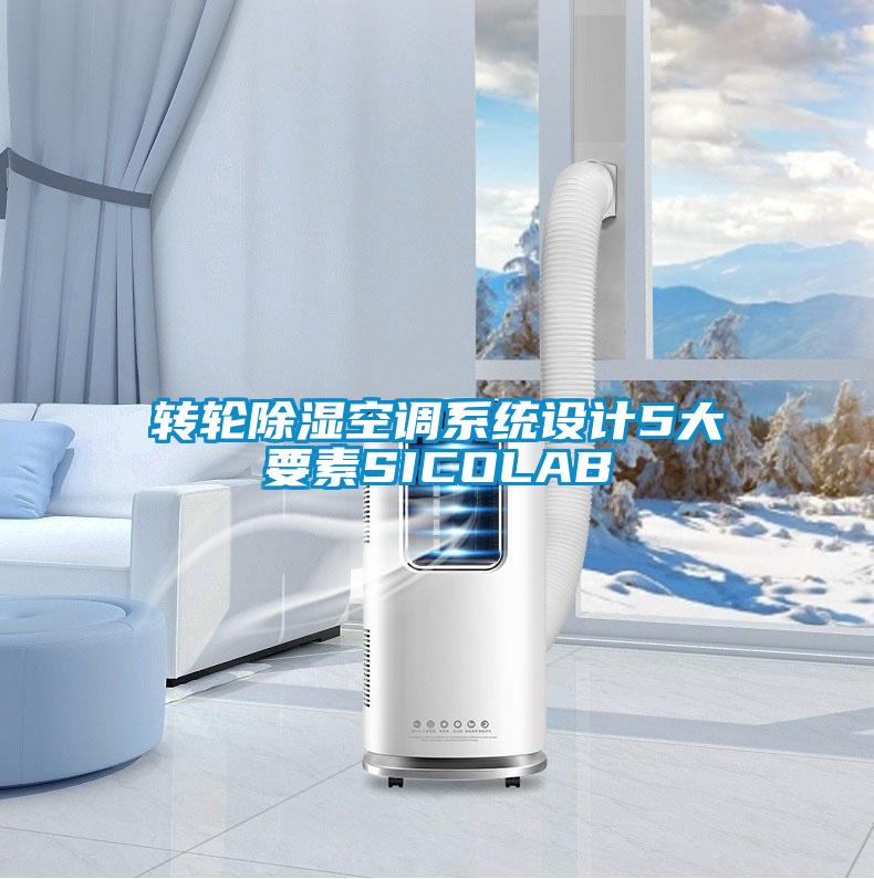 轉輪除濕空調系統設計5大要素SICOLAB