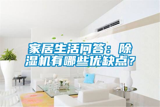 家居生活問答：除濕機有哪些優缺點？