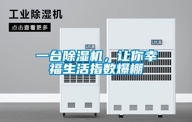 一臺除濕機，讓你幸福生活指數爆棚