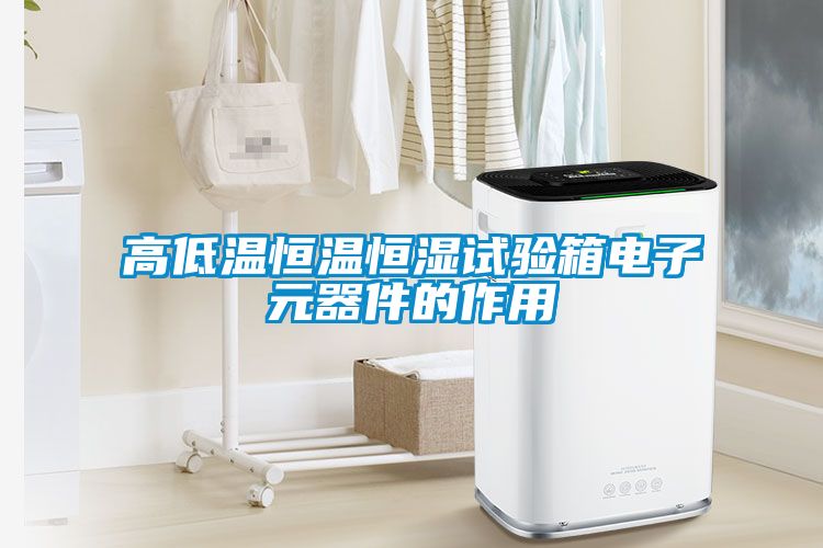 高低溫恒溫恒濕試驗箱電子元器件的作用